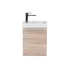 Mobilier de baie fantastic, cu lavoar, in culoarea stejarului Sonoma