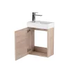 Mobilier de baie fantastic, cu lavoar, in culoarea stejarului Sonoma