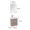 Mobilier de baie fantastic Melanie cu oglinda, culoare stejar York