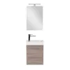 Mobilier de baie fantastic Melanie cu oglinda, culoare stejar York