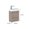 Mobilier de baie fantastic, cu lavoar, in culoarea stejarului York