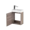 Mobilier de baie fantastic, cu lavoar, in culoarea stejarului York
