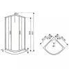 Cabina de dus cu hidromasaj FARO90, 90x90x227 cm