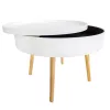 Masă de cafea rotundă cu depozitare 60 cm