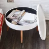 Masă de cafea rotundă cu depozitare 60 cm