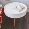 Masă de cafea rotundă cu depozitare 60 cm