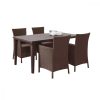 Set de mobilier de gradina Futura 4-1 maro