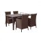 Set de mobilier de gradina Futura 4-1 maro