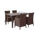 Set de mobilier de gradina Futura 4-1 maro