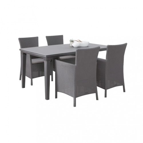 Set de mobilier de gradina Futura 4-1 in culoarea grafit