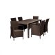 Set de mobilier de gradina Futura 6-1 maro