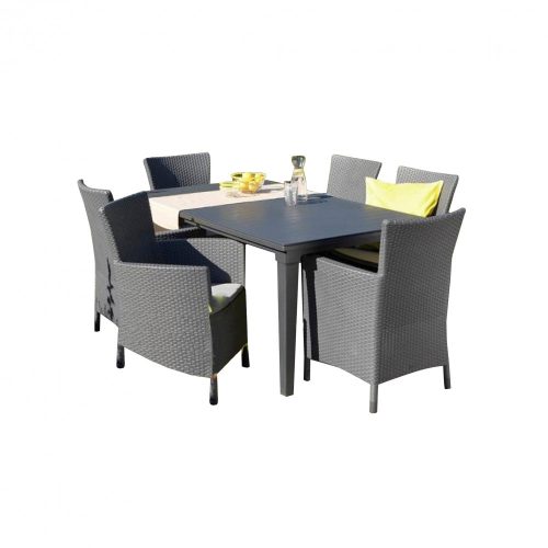 Set de mobilier de gradina Futura 6-1 in culoarea grafit