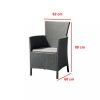 Set de mobilier de gradina Futura 6-1 in culoarea grafit