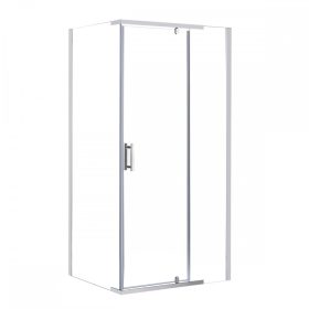 Cabina de dus asimetrica Leziter GALS80100 Galatro cu usa batanta, 80x100x195 cm