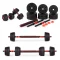 Haltere reglabile 2x10 kg set de haltere 20 kg bar