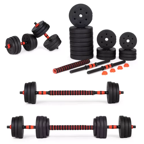 Haltere reglabile 2x15 kg set de haltere 30 kg bar