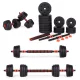 Haltere reglabile 2x15 kg set de haltere 30 kg bar