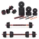 Haltere reglabile 2x20 kg set de haltere 40 kg bar
