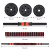 Haltere reglabile 2x20 kg set de haltere 40 kg bar