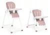 Scaun de hrănire înălțime reglabilă curele din piele ecologică tavă dublă roz