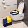 Toaletă cu scări și platformă