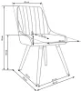 Scaun de masa gri deschis K-284