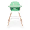 Scaun înalt pentru copii 2 în 1 verde