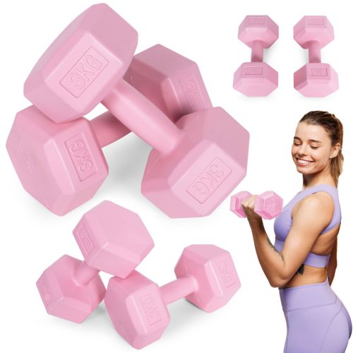 Hex barbell set 2x3 kg roz