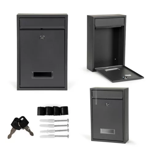 Cutie poștală din oțel galvanizat antracit