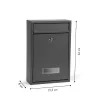 Cutie poștală din oțel galvanizat antracit