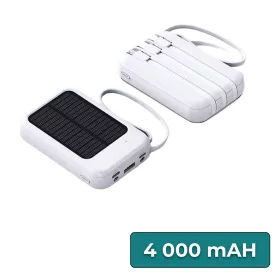 Powerbank cu panou solar 4 cabluri de încărcare 4000mAH