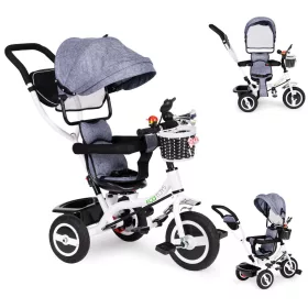   Tricycle tricycle tricycle swivel awning with durable tyres grey