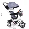 Tricycle tricycle tricycle swivel awning with durable tyres grey