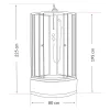 Cabina de dus Karolino 80 cu cada adanca alba