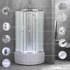 Cabina de dus Karolino 90 cu cada adanca alba