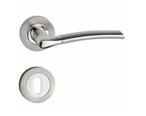 Maner BB cu rozeta rotunda din otel inoxidabil cromat