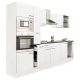 Mobila de bucatarie Yorki 300, corp alb, cu fata alb satinat