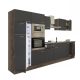Mobila de bucatarie Yorki 330, corp din stejar Yorki, cu fata antracit satinat