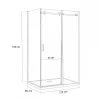 Cabina de dus asimetrica Bold-in 80x120 cm