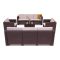 Set mobilier de gradina City Large cu 8 locuri, maro