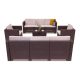 Set mobilier de gradina City Large cu 8 locuri, maro