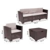 Set mobilier de gradina City Large cu 8 locuri, maro