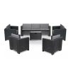 Set de mobilier de gradina City II Large cu 7 locuri, grafit