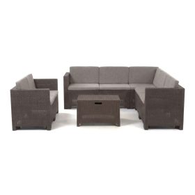 City Big 7 locuri colț set de mobilier de grădină