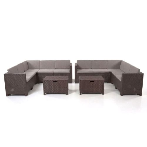 City Large 10 locuri colț set de mobilier de grădină