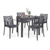 Set mobilier de gradina Donato 4-1 cotiere grafit