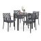 Set mobilier de gradina Donato 4-1 cotiere grafit