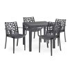 Set mobilier de gradina Donato 4-1 cotiere grafit
