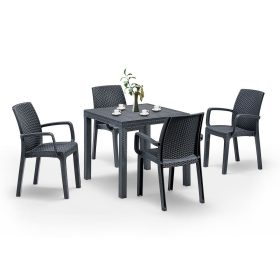 Set mobilier de gradina Petri 4-1, grafit
