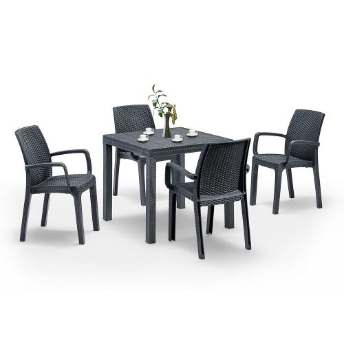Set mobilier de gradina Petri 4-1, grafit